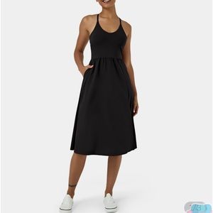 HALARA long black dress with slit